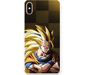 Funda original compatible con iPhone XS Max con un diseño de Dragon Ball Z Goku SS3 Fondo