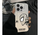 Marvel Spider Man Plain Black Cool Phone Case For iPhone 16 15 14 13 12 11 Pro Max XR XS MAX 7 8 Plus MINI Soft Silicone Cover