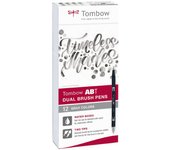 Bolígrafo Tombow doble fibra, ABT DUAL BRUSH PEN, tonos grises