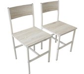 Set 2 Sillas Mod. PORTOFINO Color Beige Roble