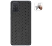 Tumundosmartphone Funda Gel Tpu para Samsung Galaxy A71 diseño Metal Dibujos