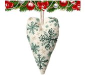 Kit de bordado de adornos navideños con forma de corazón para bordar a mano, adorno colgante para árbol de Navidad con bordado a mano, kits de punto de cruz con forma de corazón con agujas e hilo