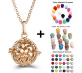 Mexico Style Tree Of Life Angel Necklace 16MM Music Ball Vintage Pregnancy Necklace Aroma Essential Oil Diffuser Locket Pendant