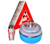 DGT Señal Luz V16 Homologada con Pila 9V (Incluye 9V 6LR61 Batería), Impermeable IP55, Luz Emergencia Coche DGT Obligatoria con 1KM y 360° Campo de Visión - Baliza V16 Homologada DGT para Coche y Moto, Reemplaza Triángulos Emergencia