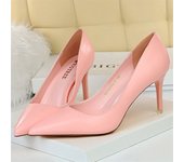 2023 Women 7.5cm 10.5cm High Heels Pumps Lady Wedding Bridal Scarpins Stripper Low Heels Plus Size Fetish Party Blue Pink Shoes