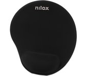 Nilox Alfombrilla Raton NXMPE01 ERGONOMICA (25x22) Negro