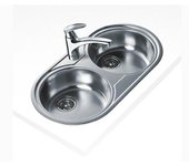 Teka DR 80 2C Fregadero encastrado bajo encimera Ovalado Acero inoxidable