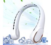 Ventilador de Cuello portátil, ventilador de Cuello sin Aspas, ventilador personal recargable por USB, ventilador de Cuello que funciona con la Restauración de 2000 mAh, 3 velocidajades ajustables, enfriamiento más rápidamente