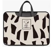 Peanuts White Dog Funda para portátil de Piel Óptica, hasta 14 pulgadas, Bolsa protectora portátil con Cremallera