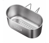 Cesta de drenaje para colador de fregadero, acero inoxidable, fácil de usar, para cocina, rejilla de secado sobre fregadero para S