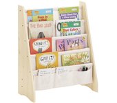 SoBuy KMB50-N Librería Infantil para niños con 4 estanterías y 3 Bolsillos Estantería