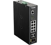 Switch industrial d-link dis-200g-12ps 8p poe + 2p giga y 2p sfp   carril din vlan qos igmp