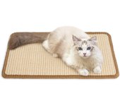 Alfombrilla rascador para Gatos, Cuerda de sisal Natural para Gatos, Alfombrilla para rascar el Suelo 50X30 cm Color Crema