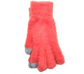 Tradineur - Guantes con pelaje de 20 cm - Fabricado en nilón extrasuave y cálido - Accesorios para otoño e invierno - Diseño Aleatorio