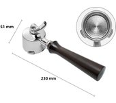 Double Spout 51mm Coffee Portafilter With 1 2 Cups Basket for Delonghi ECO680 ECO685 Coffee Machine