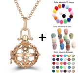 Mexico Style Tree Of Life Angel Necklace 16MM Music Ball Vintage Pregnancy Necklace Aroma Essential Oil Diffuser Locket Pendant