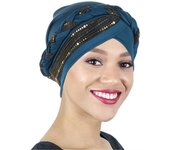 Color Blocked Bright Silk Braid Women Hijabs Turban Hat Solid Color Head Wraps  Pre-tied Elastic Head Scarf Beanies Chemo Cap