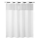 Double Layer Shower Curtain 10 Large Ring Hook Free Waterproof Bathroom Decorative with Snap-in Liner Single Layer 180x180cm