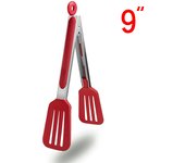 Pinzas para alimentos de silicona y nailon de grado alimenticio para barbacoa, juego de pinzas antideslizantes para parrilla