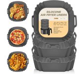 3 moldes de silicona para freidora de aire, accesorios sin aceite en lugar de papel, revestimiento compatible con freidora de aire Ninja Foodi Max Cosori Moulinex Tefal