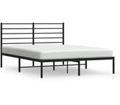 VidaXL Estructura de cama Industrial con cabecero negro acero