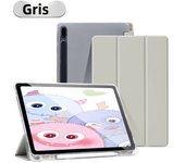 Case for Samsung Galaxy Tab S9 FE 11 S8 S7 Plus FE 12.4in S6 Lite Transparent Back Tablet Cover for Tab with Pencil Holder