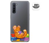 Tumundosmartphone Funda Gel Transparente para Oppo Find X2 Lite diseño Leopardo Dibujos