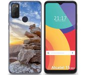 Tumundosmartphone Funda Gel Tpu para Alcatel 1S 2021 / 3L 2021 diseño Sunset Dibujos