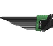 Wiha Juego de llaves Allen en soporte ErgoStar TORX® MagicSpring® de 14 unid., acabado en oxidación negra (36503)