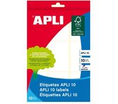 Apli etiquetas blancas 34 x 53 mm - ideal para escribir sobre ellas - 10 hojas