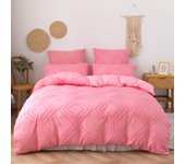 Tufted Duvet cover，3pcs 100% Microfiber Bedding Cover Sets  All-Seasons Soft Comforter Cover Skin-Friendly