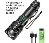 Rechargeable Led Flashlight Super Bright Portable Ultra Power Long Range Tactical Torch Lamp Outdoor Emergency Camping Lantern