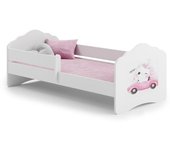 Cama de criança 140 x 70 colchão e estrado incluídos Kobi Wave Cat