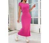 Jocoo Jolee Womens Summer Backless Dresses 2024 Bodycon Maxi Tube Dress Strapless Side Slit Vacation Outfits