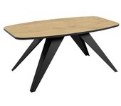 Mesa de café Oswego 117 , Muebles ES, Aglomerado laminado, Negro, 120 x 60 x 48cm