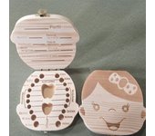 Wooden men and women baby teething box teeth lanugo umbilical cord collection box baby teething storage box souvenir box