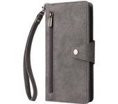 CAESBON For Samsung Galaxy S24 Ultra S24 S23FE S23 S22 Ultra S22 S21 S Series Phone Case Magnetic Buttons Zipper Leather Case