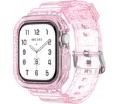 New ashion Transparent Silicone Band + Case For Apple Watch Series 10 Sport Watch Strap for IWatch 42mm 46mm