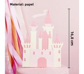 Princess Cake Topper Happy Birthday Castle Prince Cake Decoration for Kids Girl's Birthday Party Supplies Fairy Tale Theme Cakes