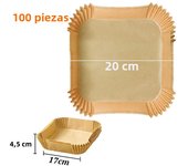 50/100Pcs Air Fryer Disposable Paper Air Fryer Accessories Square Round Oil-proof  Liner Non-Stick Mat for Kitchen Oven Baking