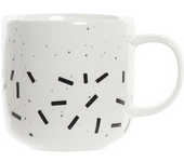 Taza de Gres 12,5 x 9 x 9 cm - Capacidad 420 ml - Diseño Multicolor - Apta para Lavavajillas y Microondas - Ideal para Café, Té y Bebidas Calientes - Resistente y Duradera - Perfecta para Uso Diario