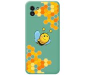 Funda Silicona Líquida Verde para Samsung Galaxy A03 diseño Abeja Dibujos
