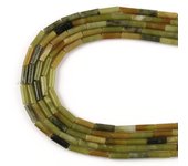 4x13mm Natural Stone Column Tube Sea Sediment Aquamarines Agates Quartz Jades Tiger Eye Beads for Jewelry Making Diy Bracelet
