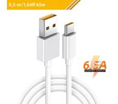 65W USB Type C Fast Charge Cable Super Vooc Dart Charging Cord For Realme 9i 9 Pro 8 7 6 X7 X50 GT GT2 OPPO Find X3 Reno 7 6 5