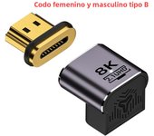 HDMI-Compatible Magnetic Connector Male To Female 8K HDMI-Compatible 2.1 Magnetic Adapter 8K/60Hz 4K/120Hz for Xiaomi TV Box PS5