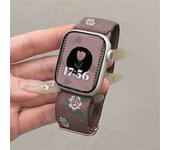 Retro Flower Strap For Apple Watch Band 49mm 40mm 44mm 45mm 41mm 38 42mm Elastic Nylon Band For iWatch Serie 3 4 5 6 SE 7 8