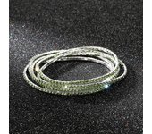 5Pcs/Lot Elastic Crystal Bracelets 2mm Charming Gold Color Crystal Rhinestones Metal Bangle Bracelet Jewelry DIY Gift