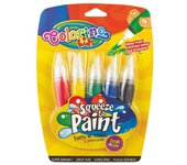 Set Tubo Tinta Pincel 5 Cores