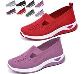 Zapatillas de punto cómodas y transpirables para mujer, zapatillas de punto para mujer, zapatos anchos transpirables para mujer