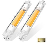 2 lámparas LED R7s de 118 mm, 30 W, regulables, blanco cálido 3000 K, sin parpadeo.